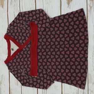 Tea Collection Brown/Red Kimono Top Dress 12-18M
